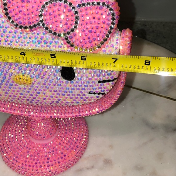 ✨NWT✨ Hello Kitty Crystal Sparkle Bedazzled Table Top Stand Mirror - Picture 7 of 11